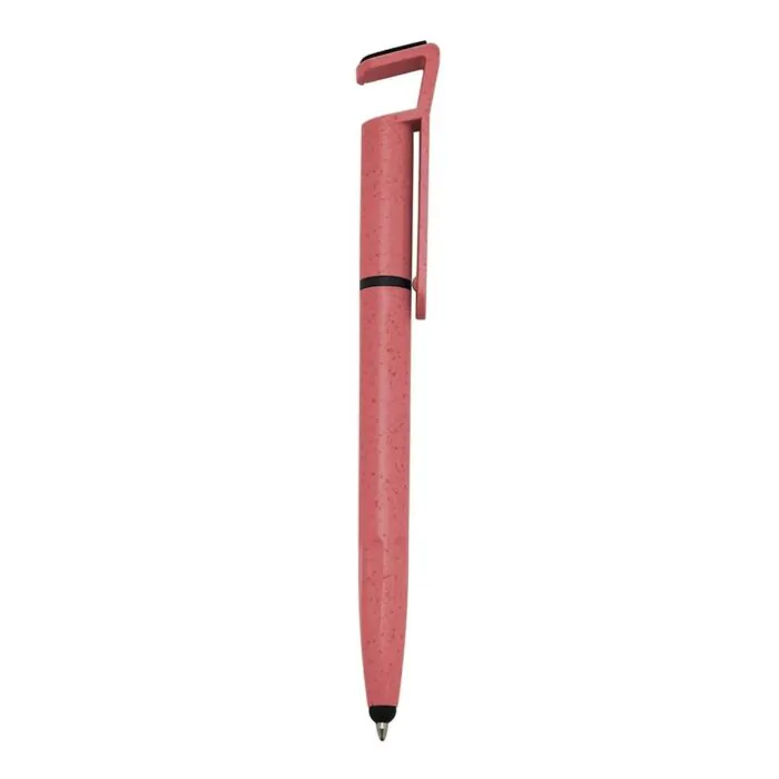 Brinde Caneta Personalizada Fibra de Bambu Touch com Suporte SDP00708T