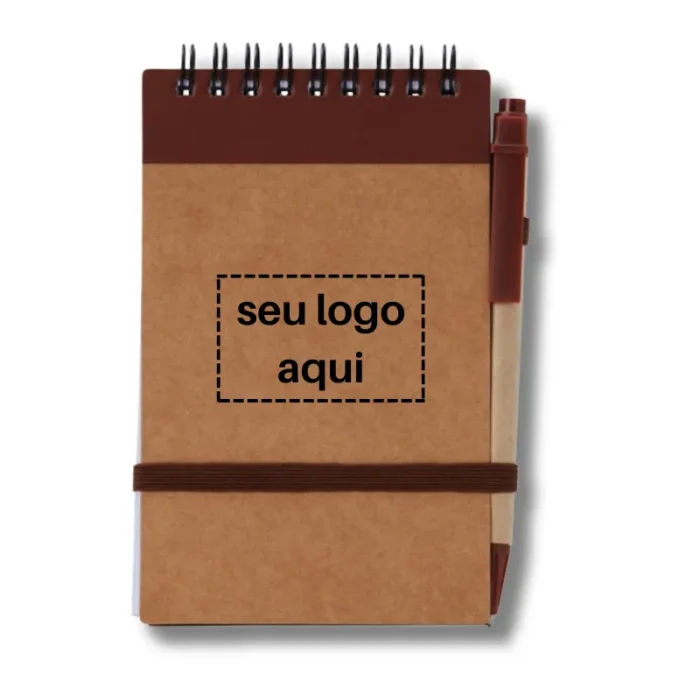 Brinde Bloco de Anotações Personalizado Ecológico com Caneta SDP05064