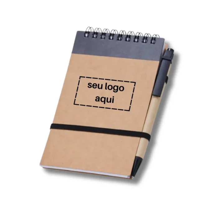 Brinde Bloco de Anotações Personalizado Ecológico com Caneta SDP05064