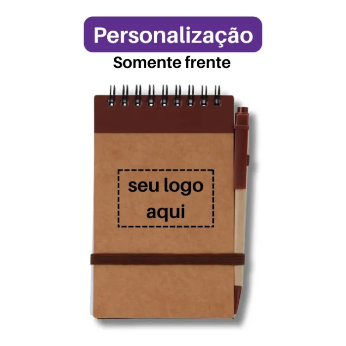 Brinde Bloco de Anotações Personalizado Ecológico com Caneta SDP05064