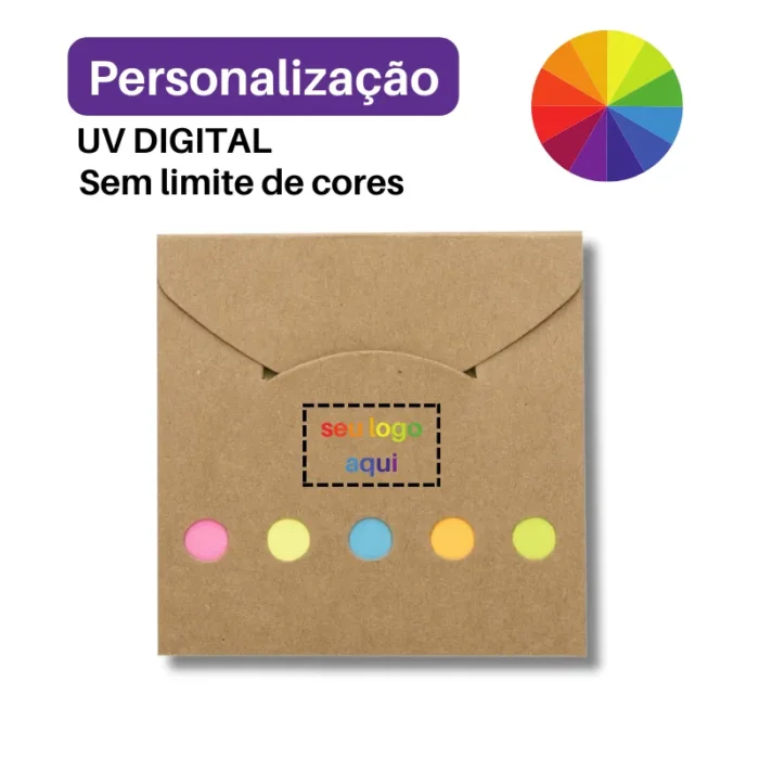 Brinde Bloco de Anotações Personalizado com Autoadesivos SDP12398