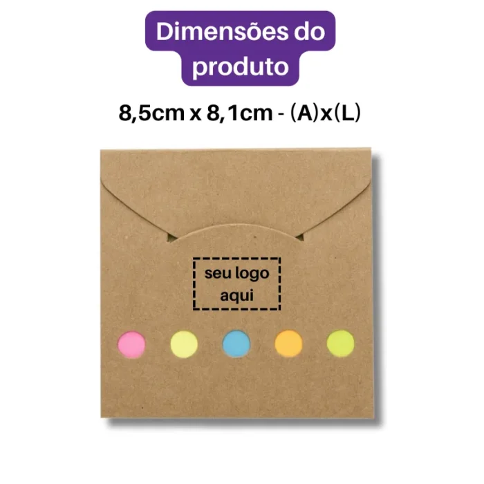 Brinde Bloco de Anotações Personalizado com Autoadesivos SDP12398