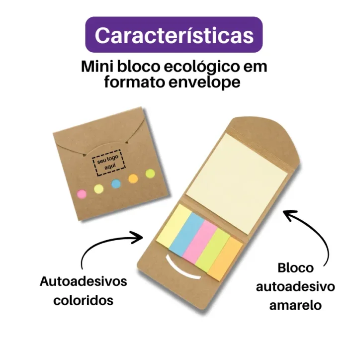 Brinde Bloco de Anotações Personalizado com Autoadesivos SDP12398