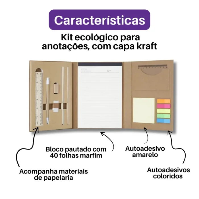 Brinde Bloco de Anotações Personalizado com Autoadesivos SDP18708