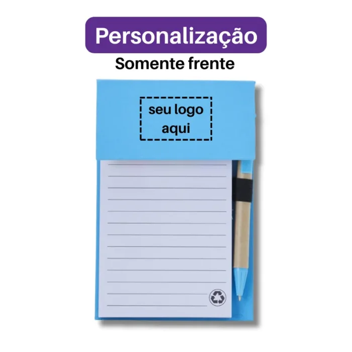 Brinde Bloco de Anotações Personalizado com Autoadesivos e Caneta SDP05049