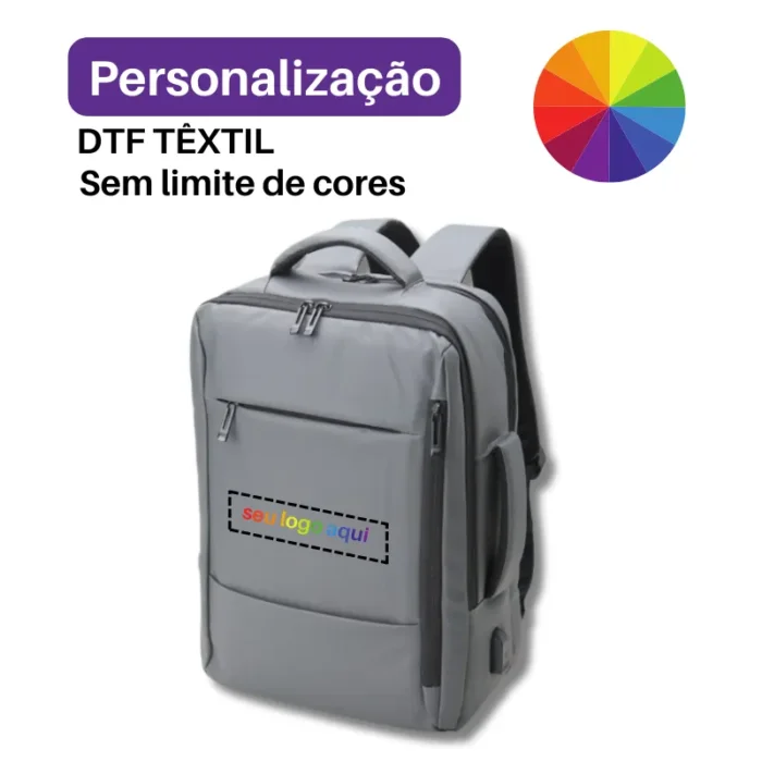 Brinde Mochila Personalizada Couro Sintético USB 23 Litros SDP01902