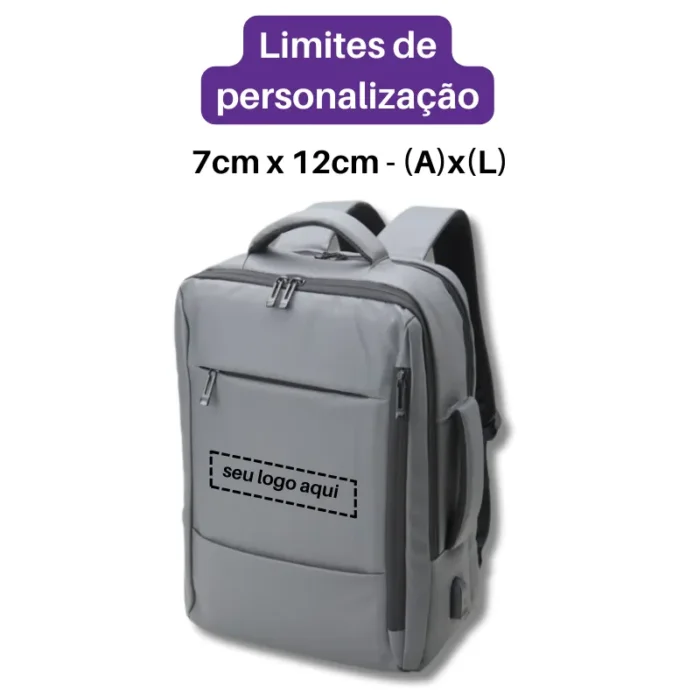Brinde Mochila Personalizada Couro Sintético USB 23 Litros SDP01902