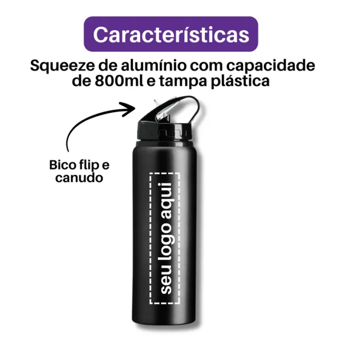 Brinde Squeeze Personalizado Alumínio 800ml SDP18746