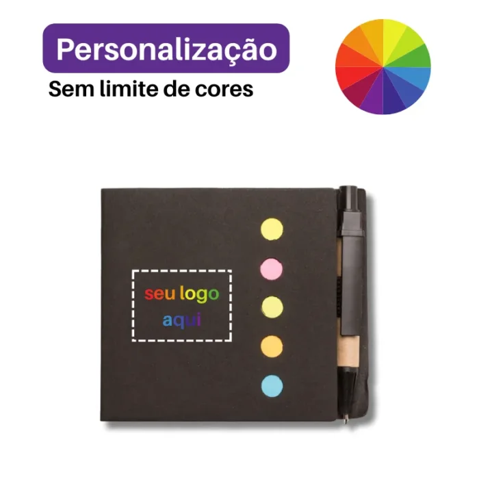 Brinde Bloco Personalizado Ecológico com Autoadesivos SDP13772