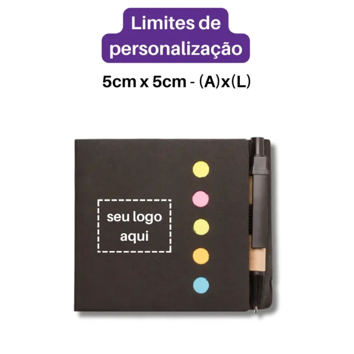 Brinde Bloco Personalizado Ecológico com Autoadesivos SDP13772