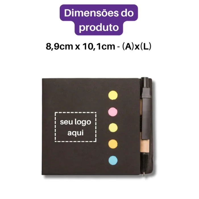 Brinde Bloco Personalizado Ecológico com Autoadesivos SDP13772