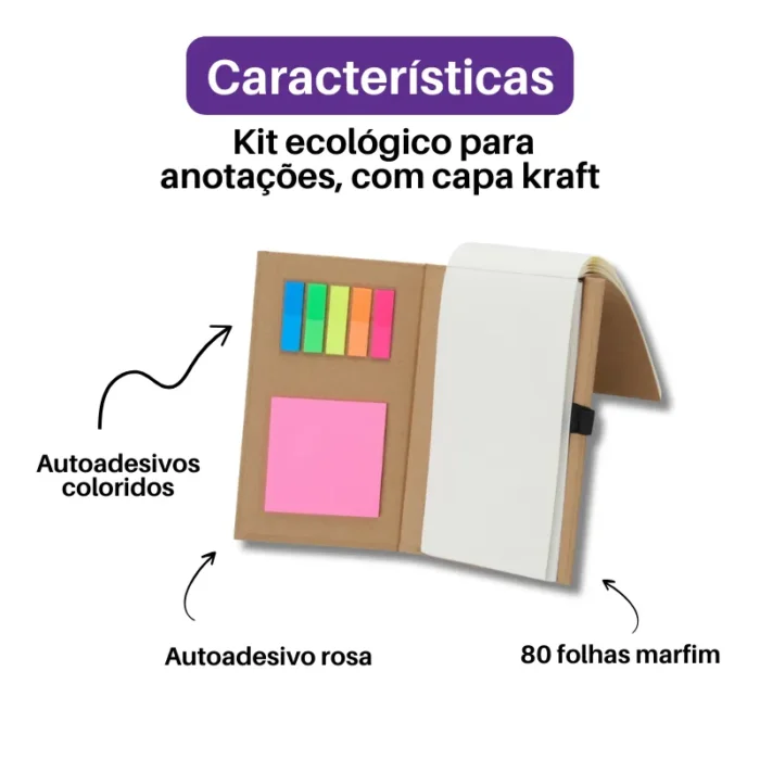 Brinde Bloco de Anotações Personalizado com Autoadesivos SDP08276
