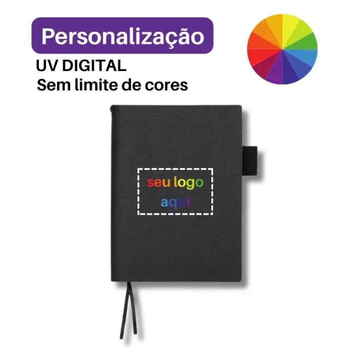 Brinde Caderneta Personalizada Couro Sintético A6 SDP18899