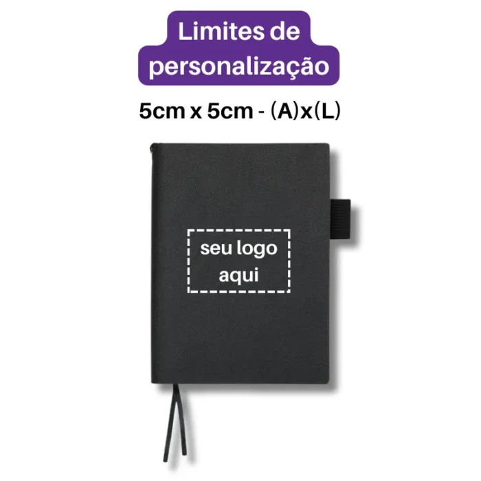Brinde Caderneta Personalizada Couro Sintético A6 SDP18899