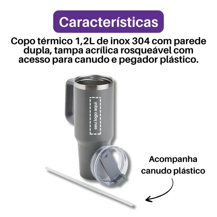 Brinde Caneca Personalizada Térmica 1,2L SDP06033