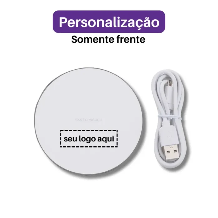 Brinde Carregador Personalizado Indução Redondo SDP18565