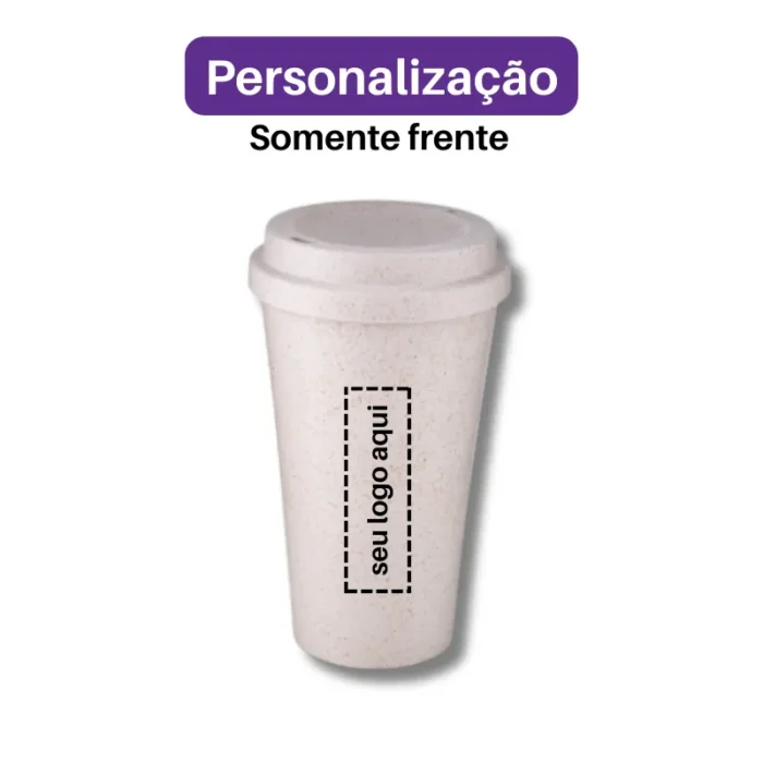 Brinde Copo Personalizado Fibra de Arroz 550ml SDP14499