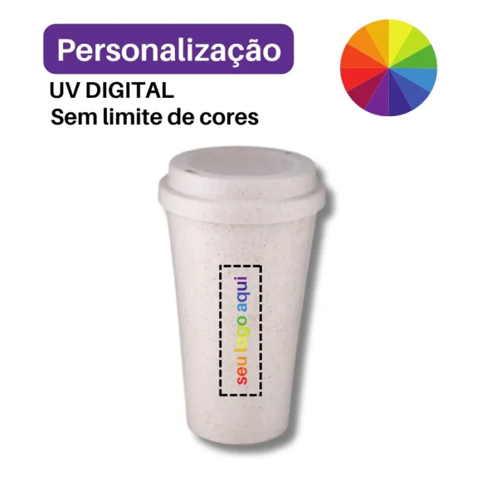 Brinde Copo Personalizado Fibra de Arroz 550ml SDP14499