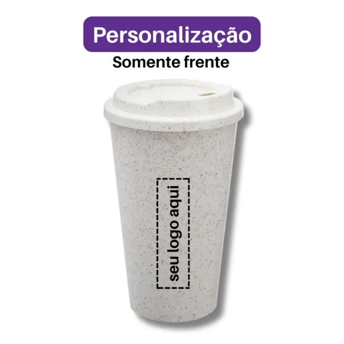 Brinde Copo Personalizado Fibra de Arroz 550ml SDP14874