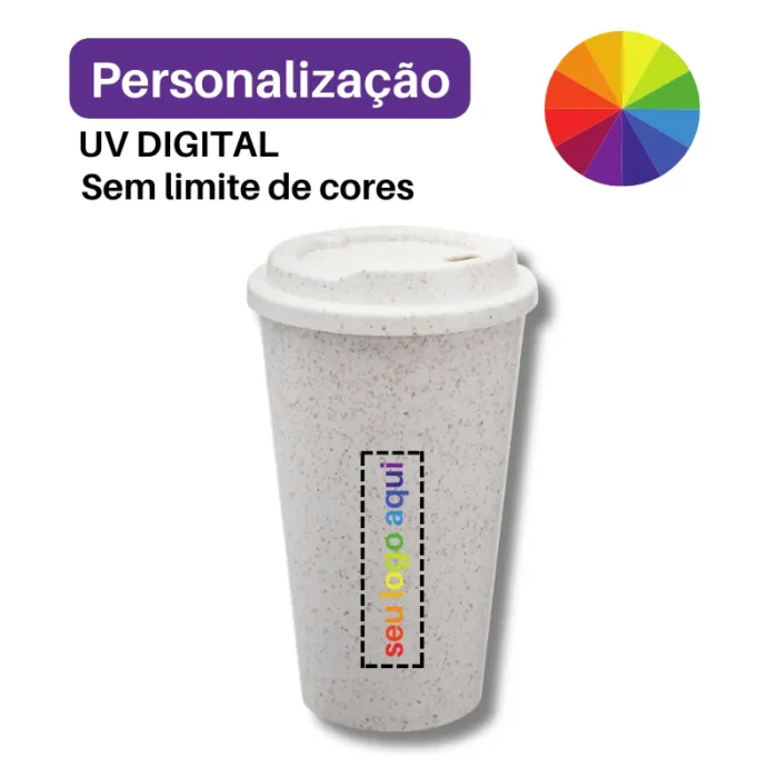 Brinde Copo Personalizado Fibra de Arroz 550ml SDP14874
