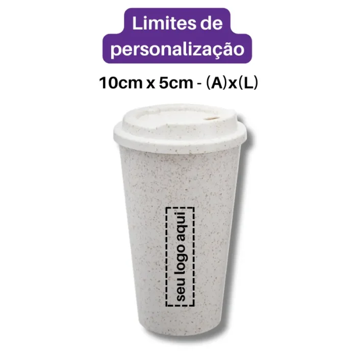 Brinde Copo Personalizado Fibra de Arroz 550ml SDP14874