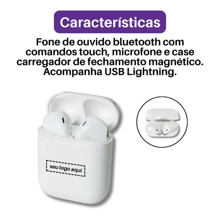 Brinde Fone de Ouvido Personalizado Bluetooth SDP18596