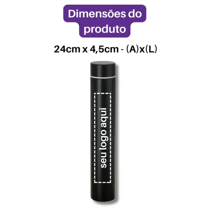 Brinde Garrafa Personalizada Térmica Inox 275ml SDP18549