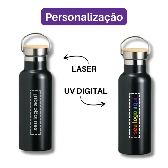 Brinde Garrafa Personalizada Térmica Inox 500ml SDP14784B