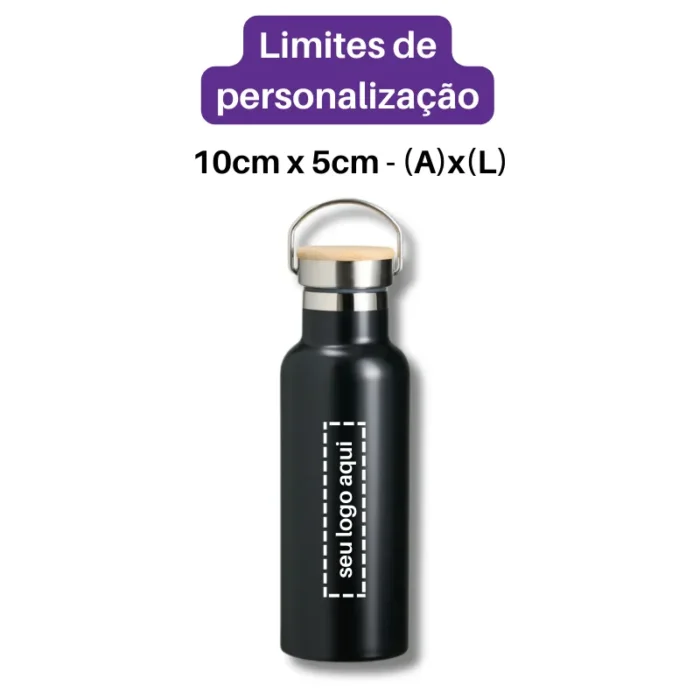 Brinde Garrafa Personalizada Térmica Inox 500ml SDP14784B