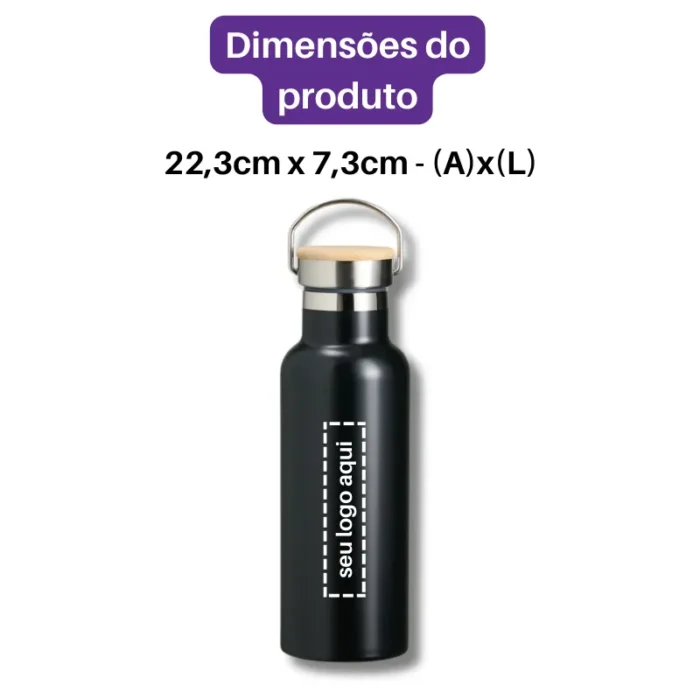Brinde Garrafa Personalizada Térmica Inox 500ml SDP14784B