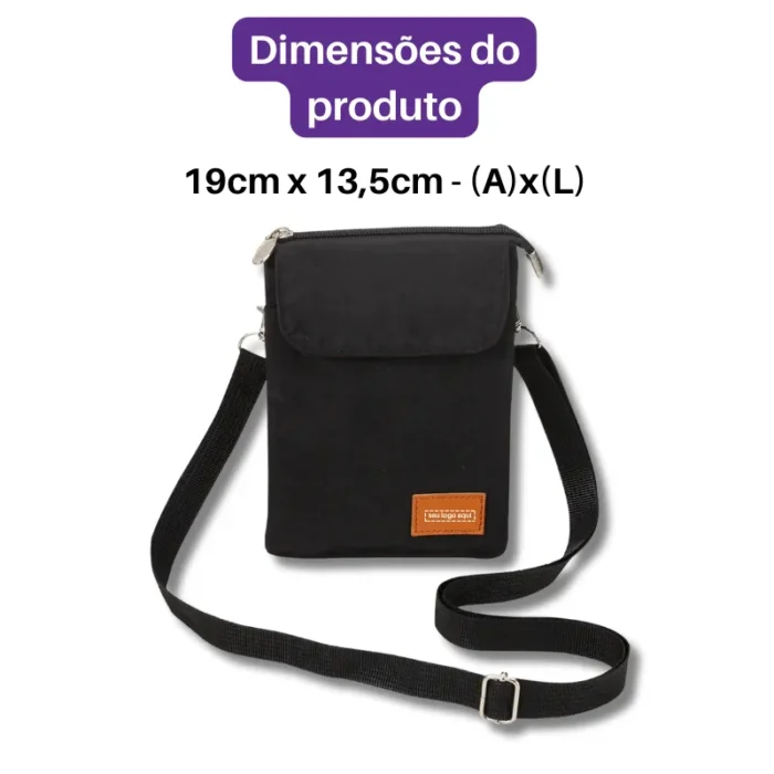 Brinde Mini Bolsa Transversal Personalizada Nylon SDP01227