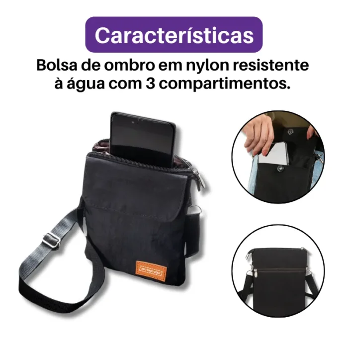 Brinde Mini Bolsa Transversal Personalizada Nylon SDP01227