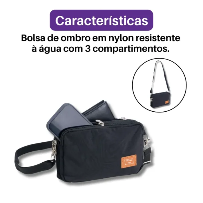 Brinde Mini Bolsa Transversal Personalizada Nylon SDP01229