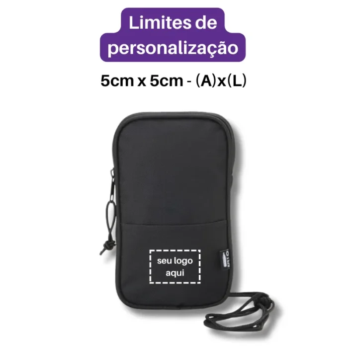 Brinde Mini Bolsa Transversal Personalizada rPET SDP08064
