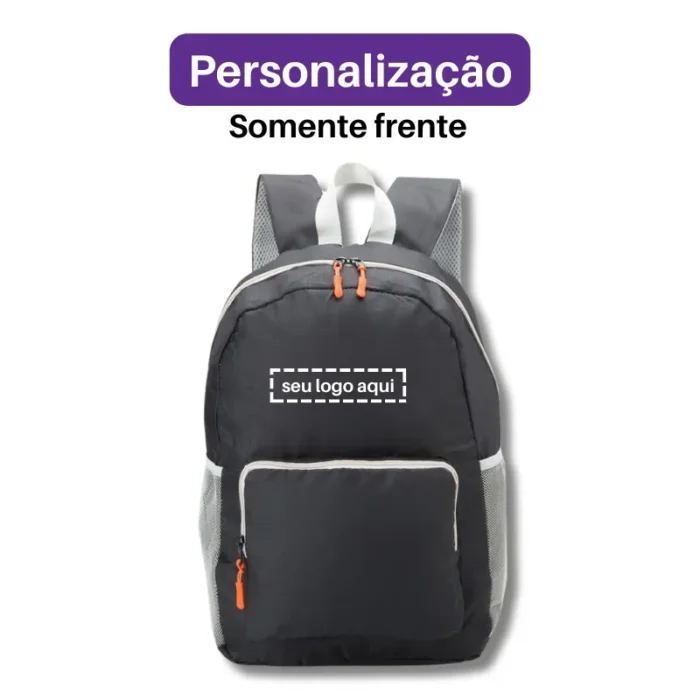 Brinde Mochila Personalizada Dobrável Nylon SDP18832