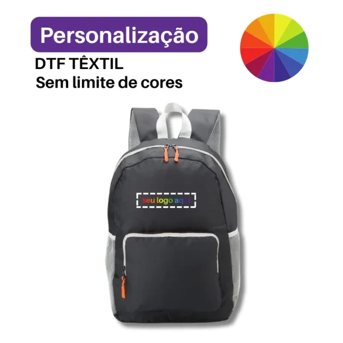 Brinde Mochila Personalizada Dobrável Nylon SDP18832