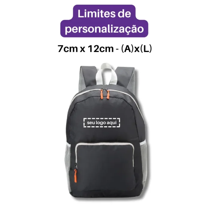 Brinde Mochila Personalizada Dobrável Nylon SDP18832