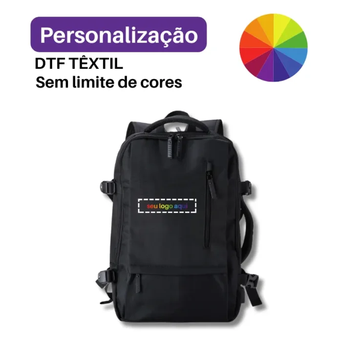 Brinde Mochila Personalizada Nylon USB 20 Litros SDP05009
