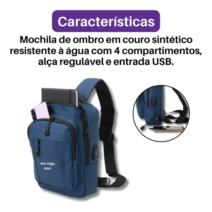Brinde Mochila Personalizada Ombro USB SDP08131