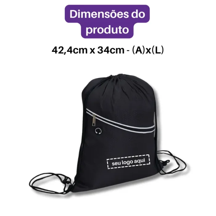 Brinde Mochila Saco Personalizada Impermeável SDP18601