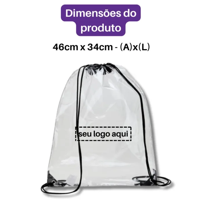 Brinde Mochila Saco Personalizada PVC SDP18744