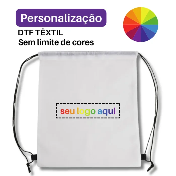 Brinde Mochila Saco Personalizada Poliéster SDP02079B