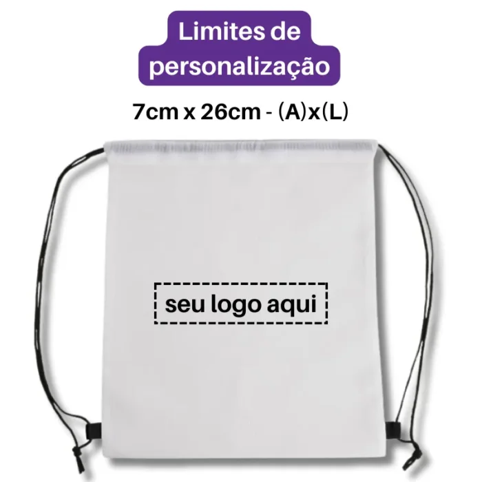 Brinde Mochila Saco Personalizada Poliéster SDP02079B