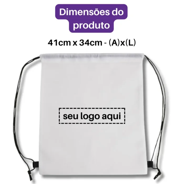 Brinde Mochila Saco Personalizada Poliéster SDP02079B