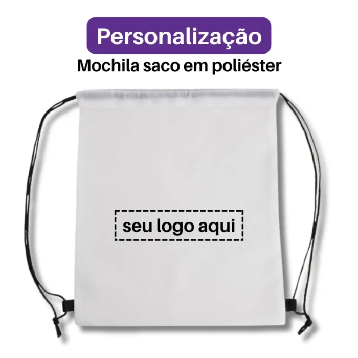 Brinde Mochila Saco Personalizada Poliéster SDP02079B