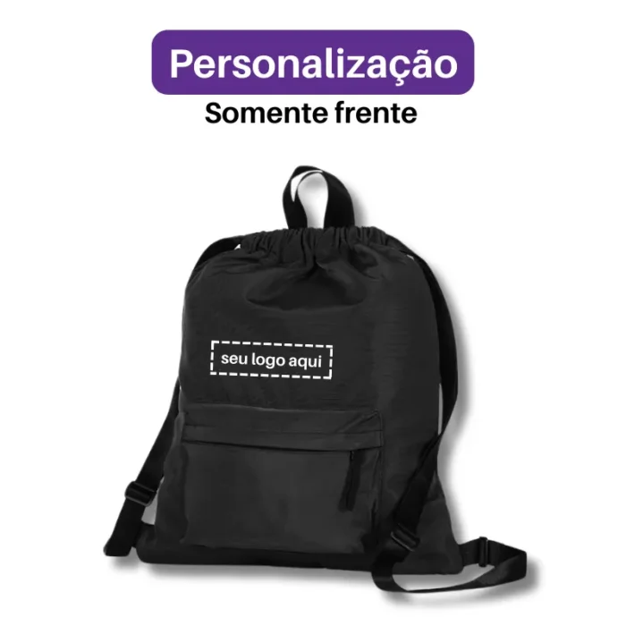 Brinde Mochila Saco Personalizada Poliéster SDP04060