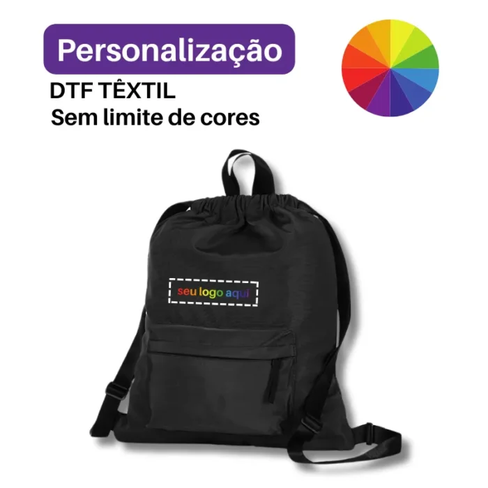Brinde Mochila Saco Personalizada Poliéster SDP04060