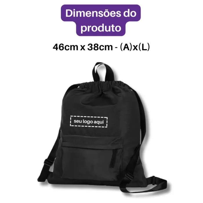 Brinde Mochila Saco Personalizada Poliéster SDP04060