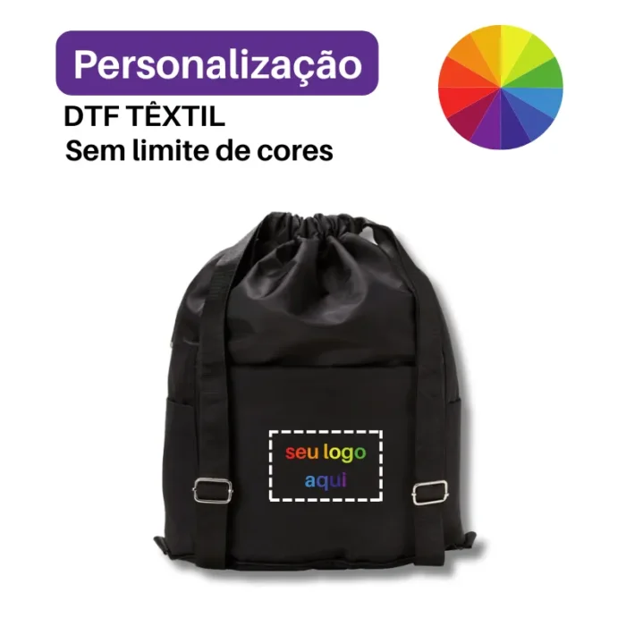Brinde Mochila Saco Personalizada Poliéster SDP05070