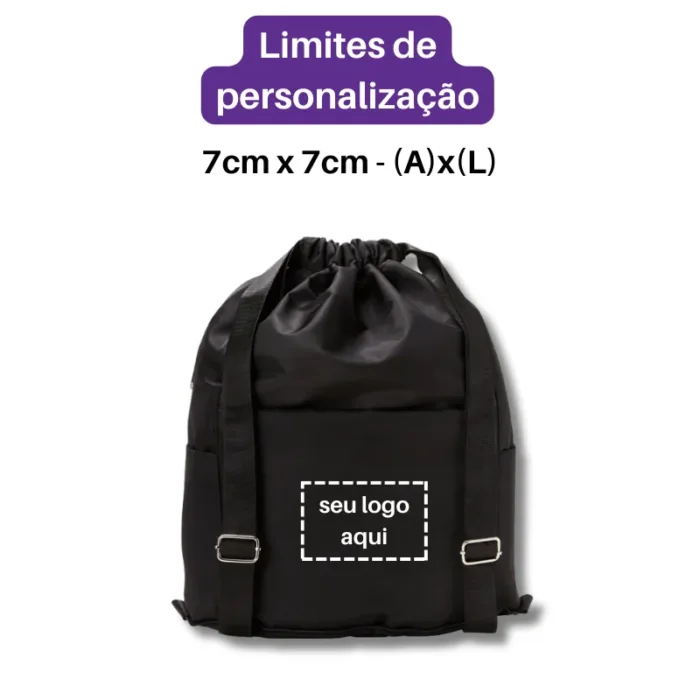Brinde Mochila Saco Personalizada Poliéster SDP05070